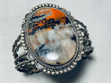 Hand Woven Ropes Vintage Native American Navajo Petrified Wood Sterling Silver Bracelet-Nativo Arts