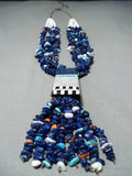 Native American One Of The Best Santo Domingo Lapis Turquoise Necklace-Nativo Arts