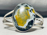 One Of The Most Unique Ever Jasper Vintage Native American Navajo Sterling Silver Bracelet-Nativo Arts