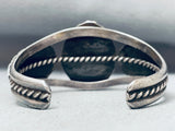 Rare Apache Turquoise Mine Vintage Native American Navajo Sterling Silver Leaf Bracelet-Nativo Arts