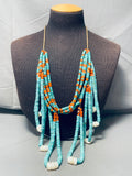 The Most Incredible Vintage Santo Domingo Jacla Turquoise Necklace-Nativo Arts