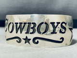 Dallas Cowboys Vintage Native American Navajo Sterling Silver Bracelet-Nativo Arts