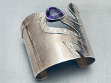 One Of The Best Vintage Southwest Sterling Silver Amethyst Bracelet-Nativo Arts