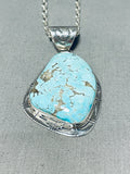 Autthentic Native American Navajo 8 Turquoise Sterling Silver Necklace-Nativo Arts