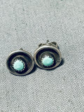 Impressive Vintage Native American Navajo Royston Turquoise Sterling Silver Earrings-Nativo Arts