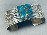 Amazing San Felipe Signed Pilot Mountain Sterling Silver Large Bracelet-Nativo Arts