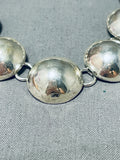 Tremendous Native American Navajo Sterling Silver Half Moons Necklace & Earrings Set-Nativo Arts