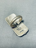 Glorious Native American Navajo Signed Sterling Silver Cross Gigantic Ring-Nativo Arts