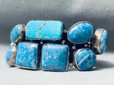 One Of The Best Vintage Southwest Sterling Silver Denim Lapis Bracelet Cuff-Nativo Arts