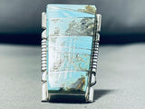 Sparkling Native American Navajo Turquoise Sterling Silver Ring-Nativo Arts