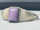 Gorgeous Vintage Native American Navajo Sugulite Sterling Silver Bracelet Cuff-Nativo Arts