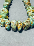 Native American Outstanding Vintage Santo Domingo Royston Turquoise Sterling Silver Necklace-Nativo Arts