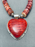 Heart Of Spiny Vintage Santo Domingo Sterling Silver Necklace-Nativo Arts