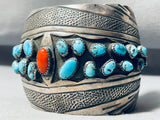 Native American Baskets Of Bisbee Turquoise Vintage Navaj Sterling Silver Bracelet-Nativo Arts