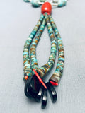 One Of The Most Beautiful Vintage Navajo Turquoise Jacla Necklace Old-Nativo Arts