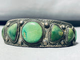 Very Very Very Old Vintage Native American Navajo Cerrillos Turquoise Sterling Silver Bracleet-Nativo Arts