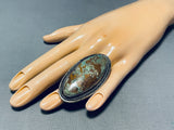 Enormous Vintage Native American Navajo Royston Turquoise Sterling Silver Ring-Nativo Arts