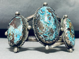One Of The Best Vintage Native American Navajo Bisbee Turquoise Sterling Silver Bracelet-Nativo Arts