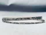 Striking Vintage Native American Navajo Sterling Silver Bracelet