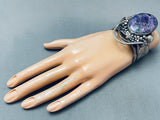 The Most Unique Vintage Native American Navajo Charoite Sterling Silver Bracelet-Nativo Arts