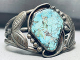 One Of The Best Ever Vintage Native American Navajo Gilbert Turquoise Sterling Silver Bracelet-Nativo Arts