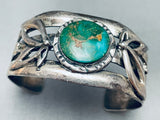 Royston Florals Vintage Native American Navajo Turquoise Sterling Silver Bracelet-Nativo Arts