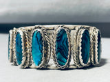 Native American One Of The Best Vintage Abalone Shell Sterling Silver Southwest Bracelet-Nativo Arts