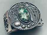 One Of The Best Vintage Navajo Veriscite Sterling Sil Ver Bracelet-Nativo Arts