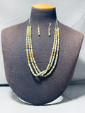 Tubes Of Royston Turquoise!! Native American Navajo Sterling Silver Necklace-Nativo Arts