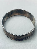One Of The Best Vintage Native American Navajo All Sterling Silver Bangle Bracelet-Nativo Arts