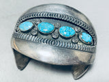 Joe Keyonie!! Vintage Native American Navajo Turquoise Sterling Silver Bracelet-Nativo Arts