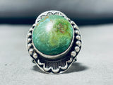 Best Vintage Native American Navajo Carico Lake Turquoise Sterling Silver Ring-Nativo Arts