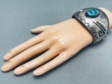 John Frank Vintage Native American Navajo Persin Turquoise Sterling Silver Bracelet-Nativo Arts