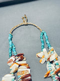Native American Museum Quality Vintage Santo Domingo Spiny Oyster Royston Turquoise Necklace