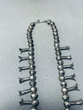 Early 1900's Vintage Native American Navajo Choker Sterling Silver Squash Blossom Necklace-Nativo Arts