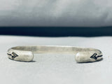 Native American Incredible Vintage Jemez Tribe Sterling Silver Bracelet Signed-Nativo Arts
