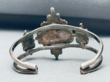 Stars Of Turquoise Vintage Native American Zuni Sterling Silver Bracelet Cuff-Nativo Arts