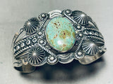 Early Vintage Native American Navajo Royston Turquoise Sterling Silver Button Bracelet-Nativo Arts