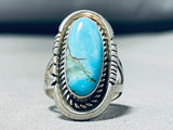 Authentic Vintage Native American Navajo Red Mountain Turquoise Sterling Silver Ring-Nativo Arts