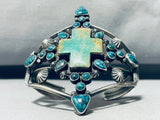 Best Vintage Native American Navajo Cross Turquoise Sterling Silver Bracelet-Nativo Arts