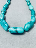 Chunky Spiderweb Turquoise Vintage Native American Navajo Sterling Silver Necklace