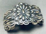 Silver Is My Sheild! Vintage Native American Navajo Hand Repoussed Sterling Bracelet-Nativo Arts