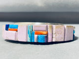 Gasp! 6.5 Inch Wrist Native American Navajo Purple Stichtite Sterling Silver Bracelet-Nativo Arts