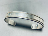 Magnificent Vintage Native American Navajo Sterling Silver Signed Bracelet-Nativo Arts