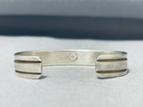 Stunning Bruce Morgan Vintage Native American Navajo Sterling Silver & 14k Gold Bracelet-Nativo Arts