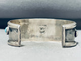Marvelous Vintage Native American Navajo 5 Sleeping Beauty Turquoise Sterling Silver Bracelet-Nativo Arts