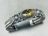 One Of The Best Vintage Native American Navajo Derrick Gordan Damale Turquoise Sterling Bracelet-Nativo Arts