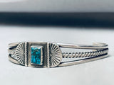 Important Lander Blue Turquoise Vintage Native American Navajo Sterling Silver Bracelet-Nativo Arts
