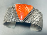 Dakota Willie Vintage Native American Navajo Sterling Silver Spiny Oyster Bracelet-Nativo Arts