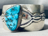 Important Vintage Native American Navajo Turquoise Sterling Silver Bracelet-Nativo Arts